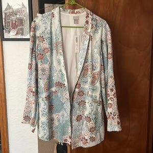 Excellent shape. Never worn.  Tags excellent summer piece.